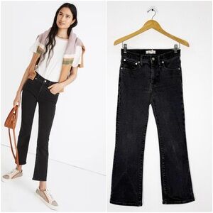 Madewell Cali Demi-Boot Jeans Starkey Wash Black Size 27 MB455